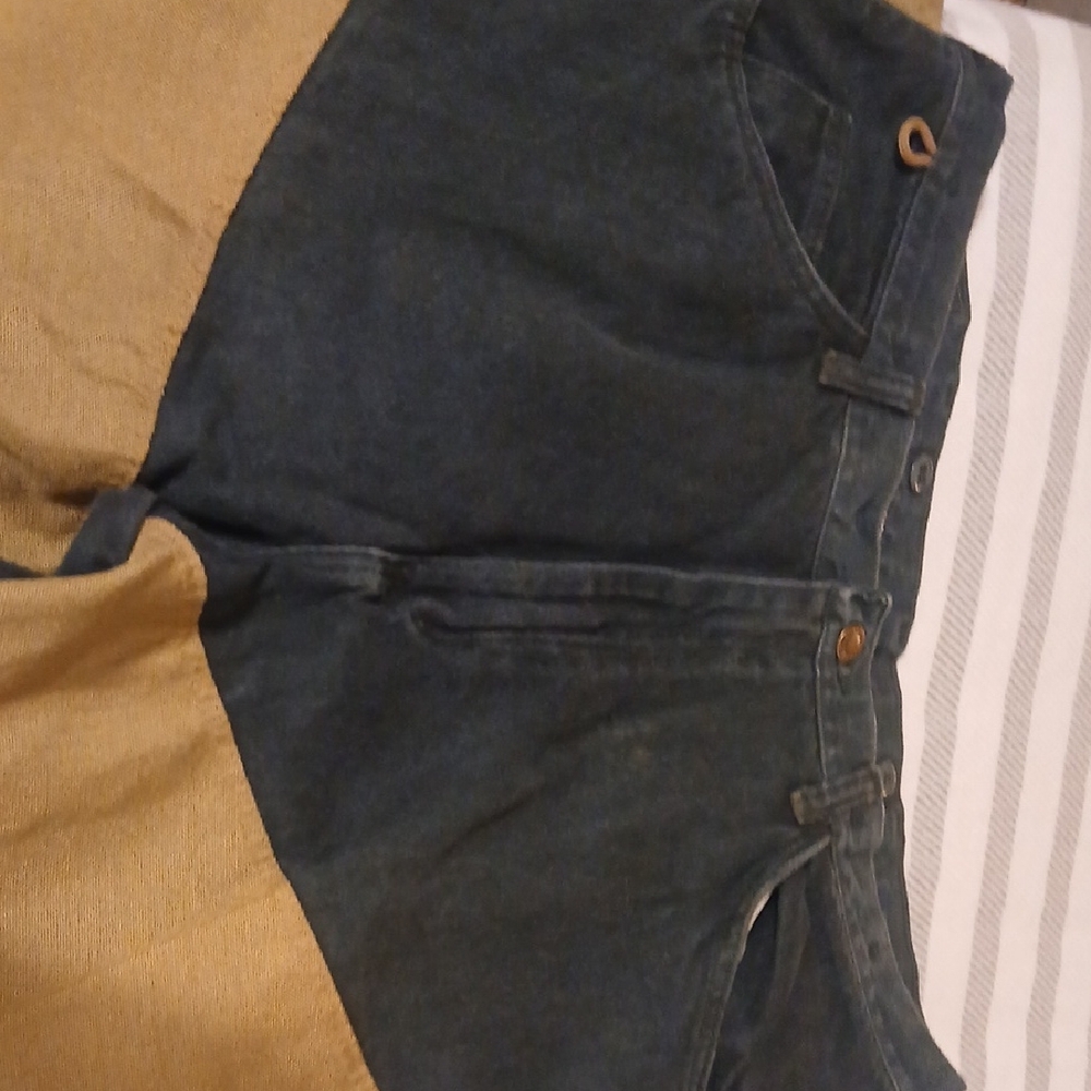 Wrangler Dark Blue Denim Jeans with Tan Patch